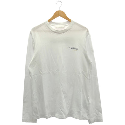 MONCLER モンクレール 25AW LS T-SHIRT White Cotton Back Print Embroidered Logo Long-Sleeve Cutsew Tops