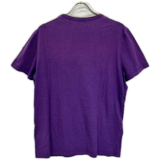 MONCLER モンクレール 19SS MAGLIA T-SHIRT パープル×イエロー コットン フロントプリント ショートスリーブカットソー トップス