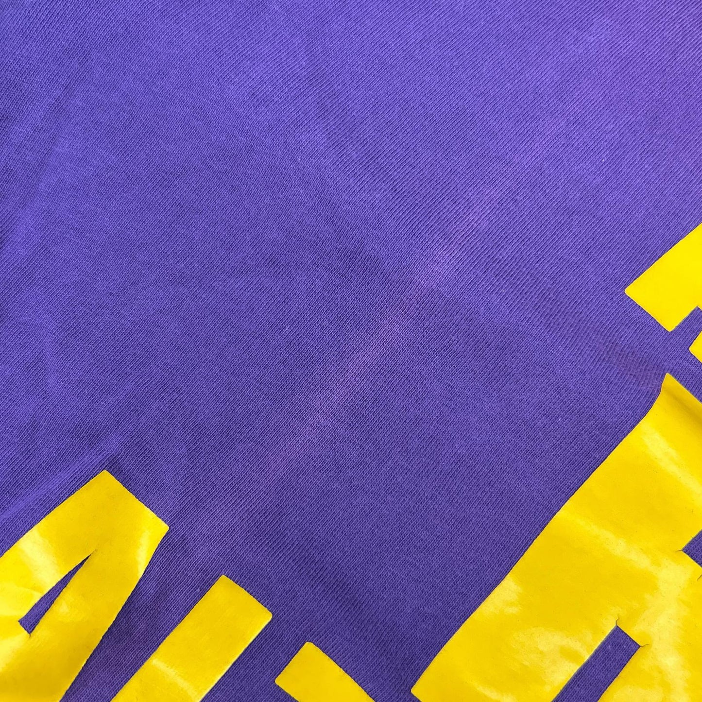 MONCLER モンクレール 19SS MAGLIA T-SHIRT パープル×イエロー コットン フロントプリント ショートスリーブカットソー トップス