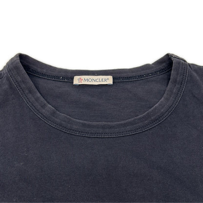 MONCLER モンクレール 19SS MAGLIA T-SHIRT ブラック×ホワイト コットン ロゴプリント ショートスリーブカットソー トップス