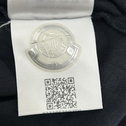 MONCLER モンクレール 19SS MAGLIA T-SHIRT ブラック×ホワイト コットン ロゴプリント ショートスリーブカットソー トップス