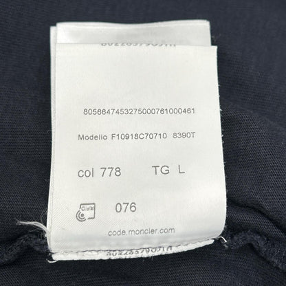 MONCLER モンクレール 19SS MAGLIA T-SHIRT ブラック×ホワイト コットン ロゴプリント ショートスリーブカットソー トップス