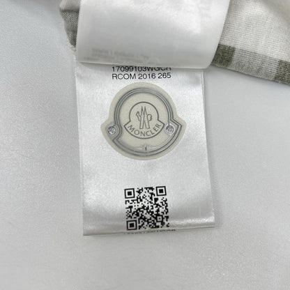 MONCLER モンクレール 【GAMME BLUE】16SS カーキ×ベージュ コットン チェック柄 ショートスリーブカットソー トップス