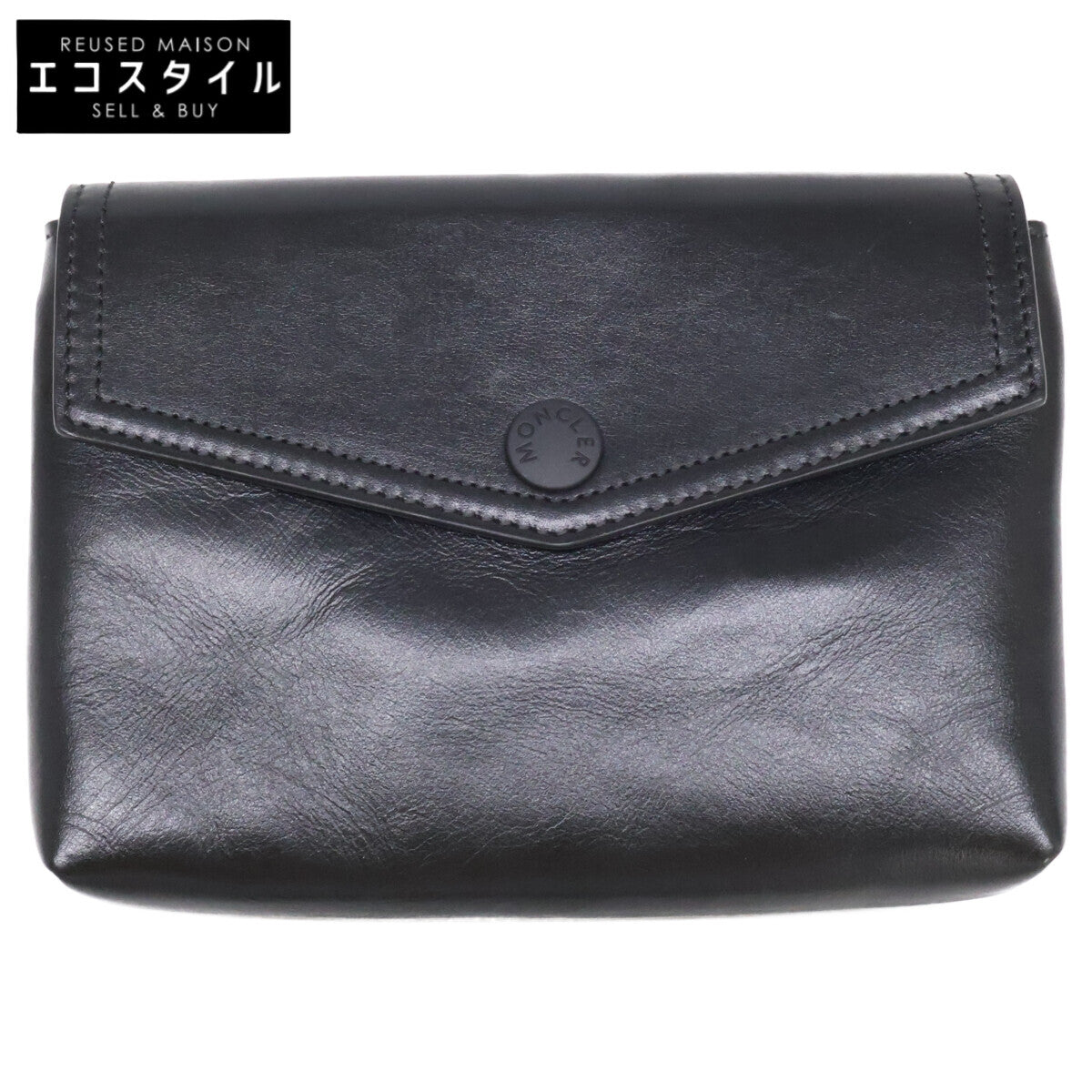 MONCLER モンクレール 【美品】BELT BAG ベルトバッグ ロゴバッグ レザー ミニ ボディバッグ
