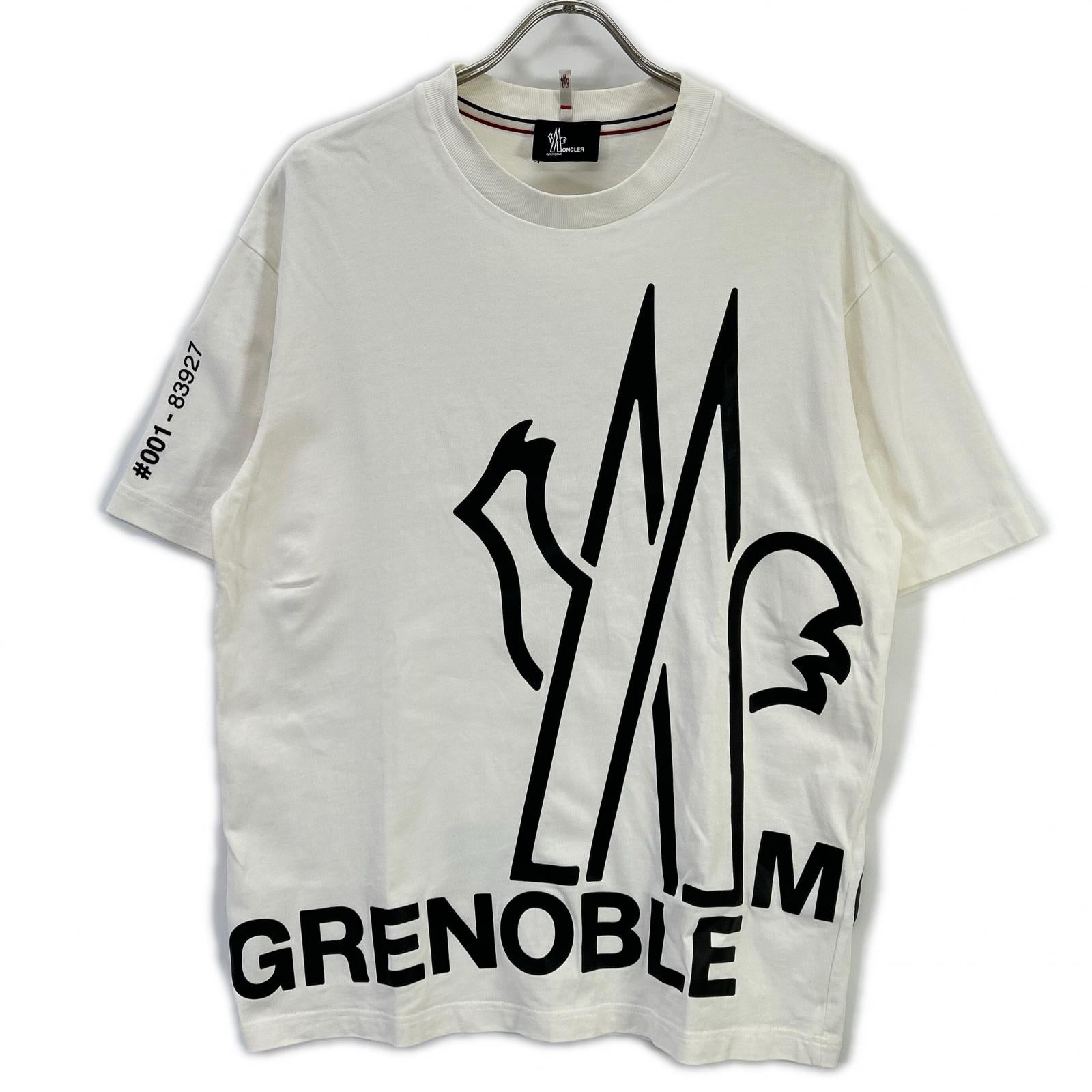 MONCLER モンクレール 【GRENOBLE】23年製 ホワイト T-SHIRT MANICA CORTA ロゴプリントTシャツ トップス