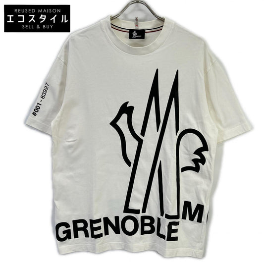 MONCLER MONCLER 【GRENOBLE】 Made in 2023 White T-SHIRT MANICA CORTA logo-print T-shirt Tops