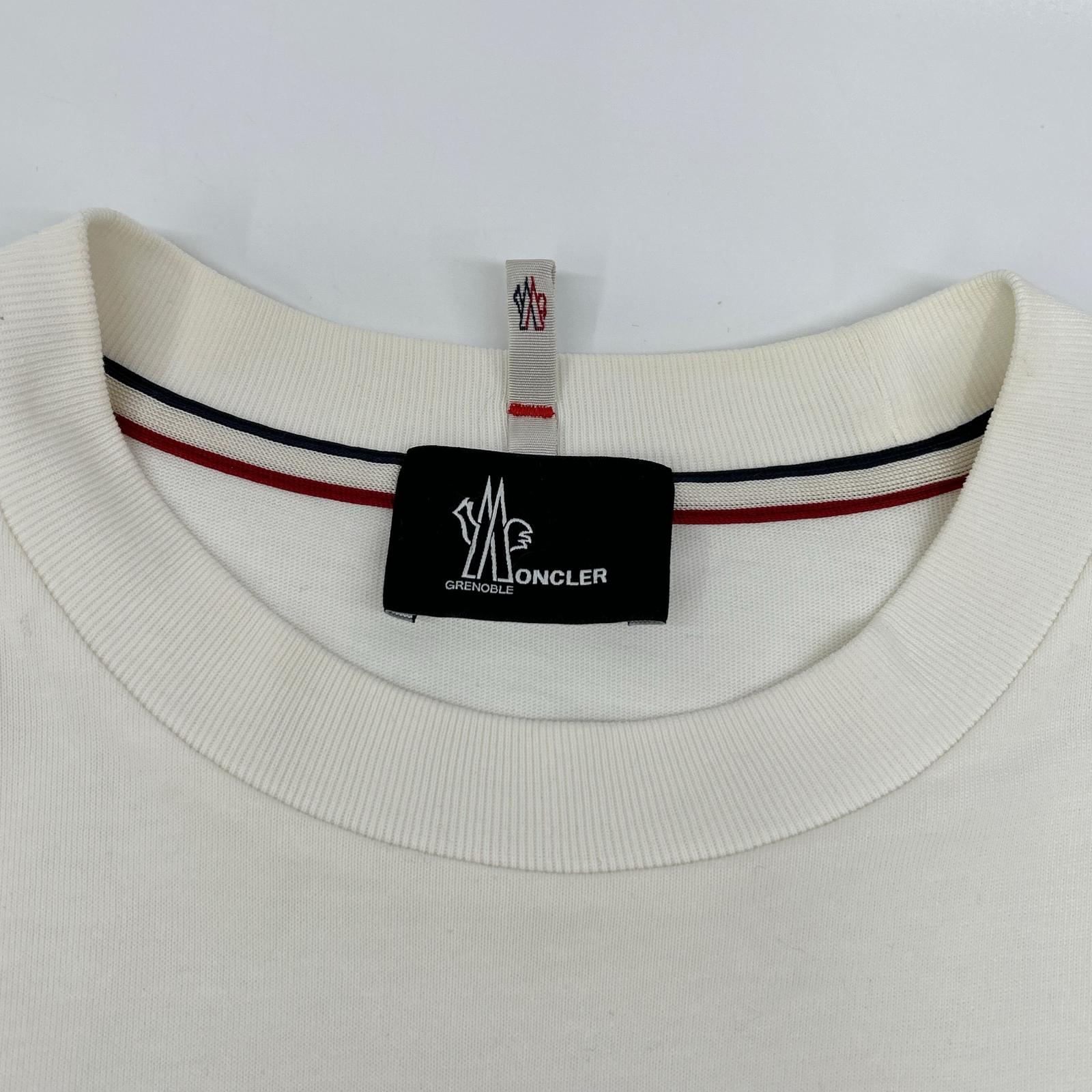 MONCLER モンクレール 【GRENOBLE】23年製 ホワイト T-SHIRT MANICA CORTA ロゴプリントTシャツ トップス