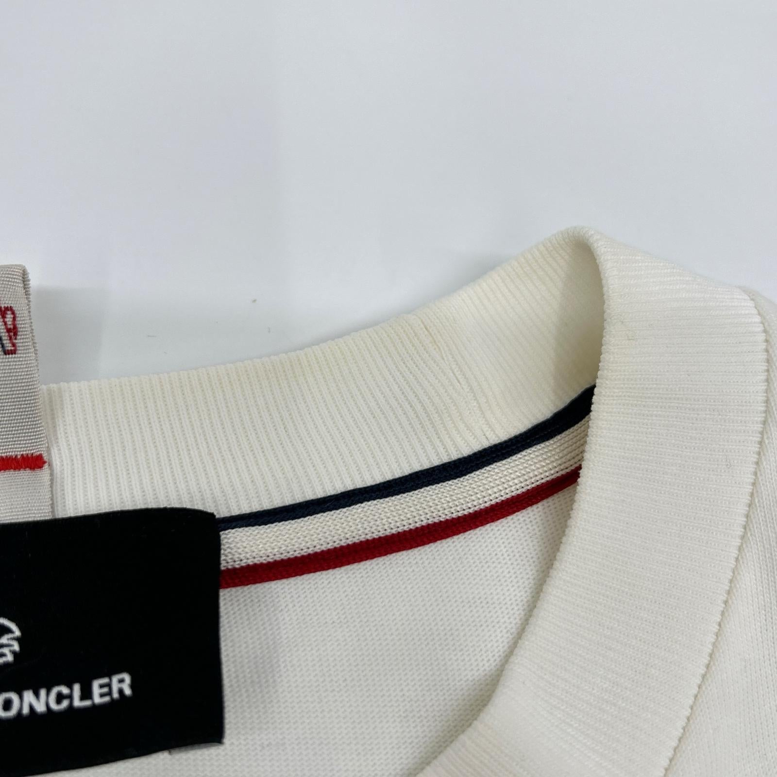 MONCLER モンクレール 【GRENOBLE】23年製 ホワイト T-SHIRT MANICA CORTA ロゴプリントTシャツ トップス