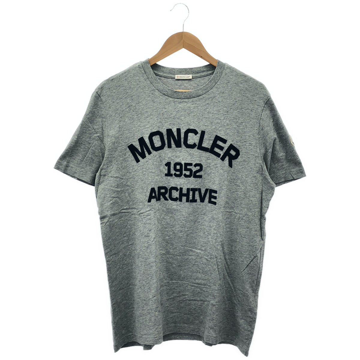 MONCLER モンクレール 23年製 グレー SS T-SHIRT ロゴデザインTシャツ トップス