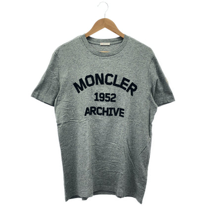 MONCLER モンクレール 23年製 グレー SS T-SHIRT ロゴデザインTシャツ トップス
