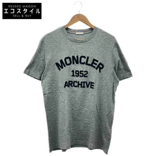 MONCLER モンクレール 23年製 グレー SS T-SHIRT ロゴデザインTシャツ トップス