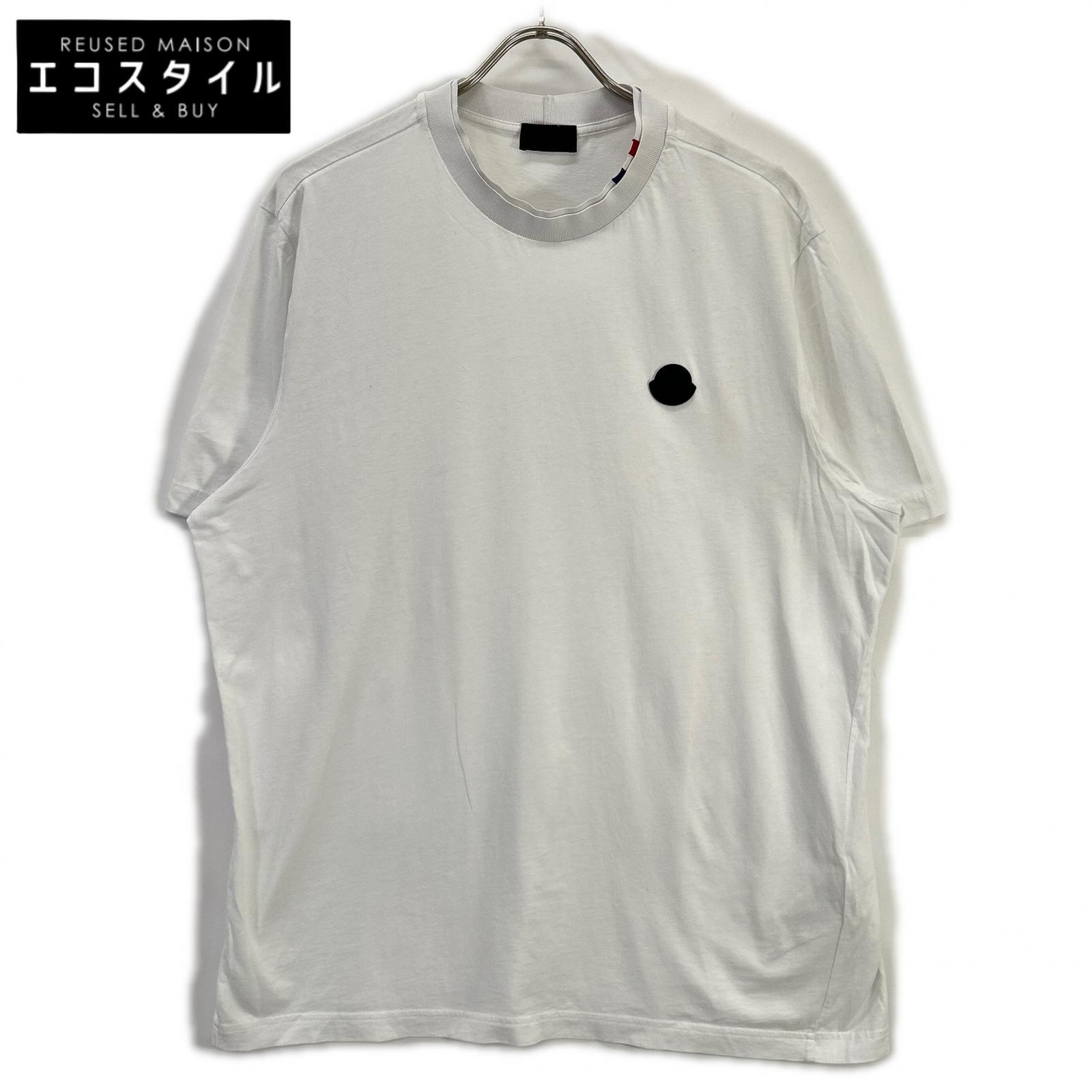 MONCLER モンクレール 22年製 ホワイト MAGLIA T-SHIRT ラバーワッペンTシャツ トップス
