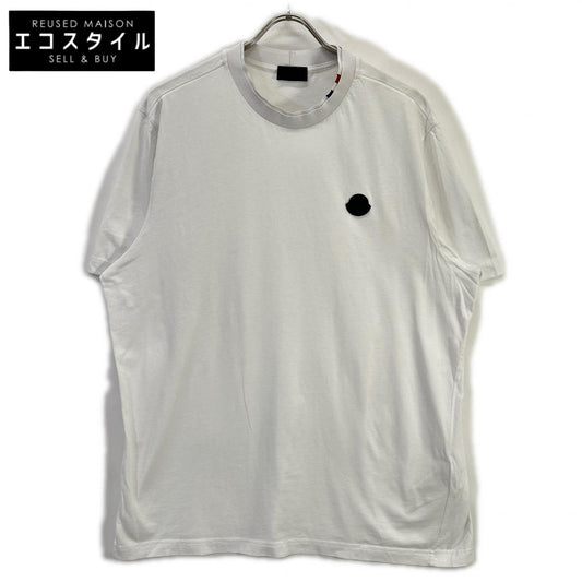MONCLER モンクレール 22年製 ホワイト MAGLIA T-SHIRT ラバーワッペンTシャツ トップス