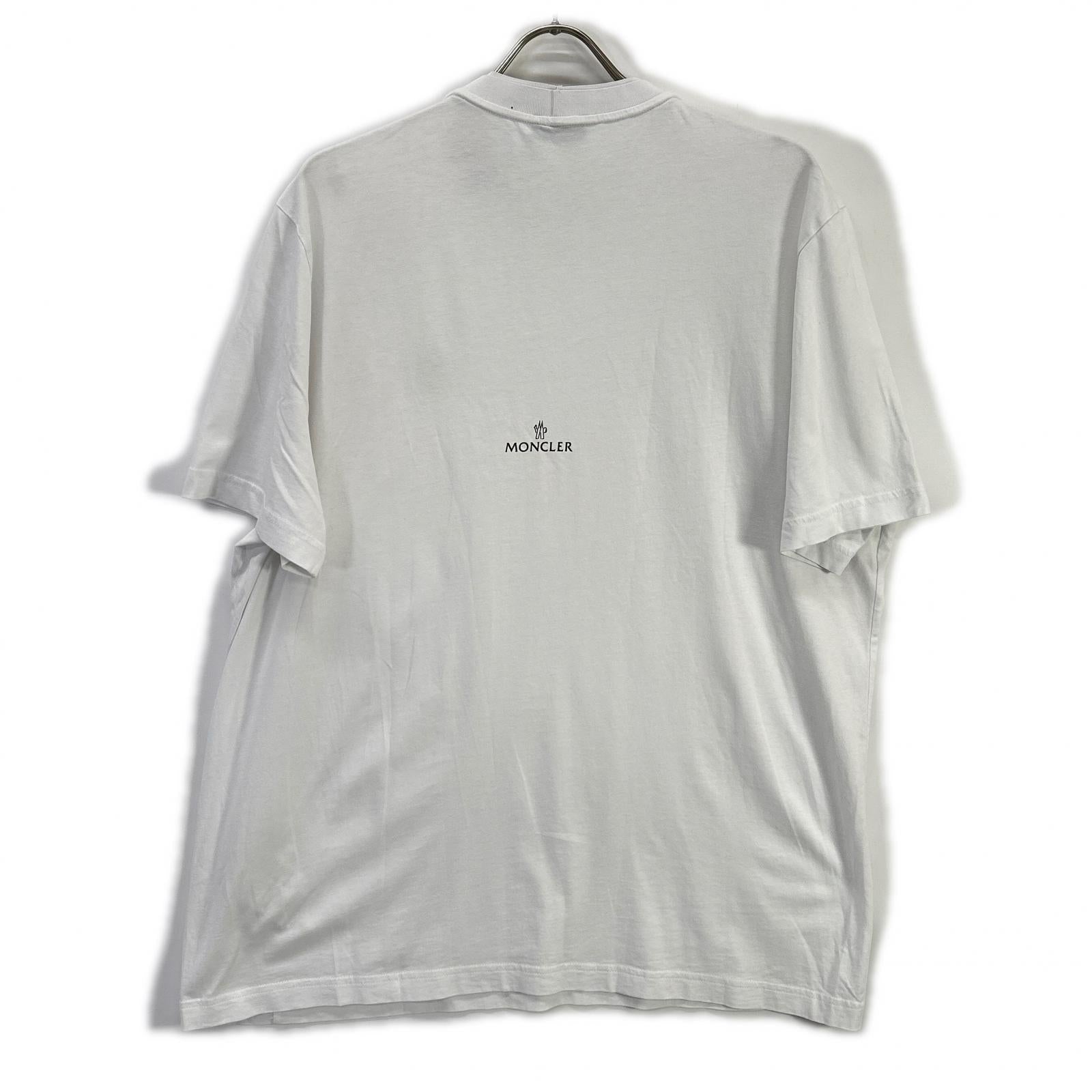 MONCLER モンクレール 22年製 ホワイト MAGLIA T-SHIRT ラバーワッペンTシャツ トップス