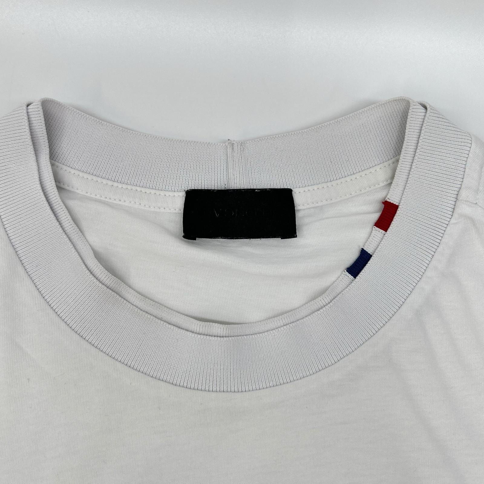 MONCLER モンクレール 22年製 ホワイト MAGLIA T-SHIRT ラバーワッペンTシャツ トップス