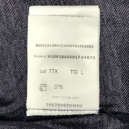 MONCLER モンクレール 21年製 ネイビー 鹿の子 SS POLO バックロゴ刺しゅう 半袖ポロシャツ トップス