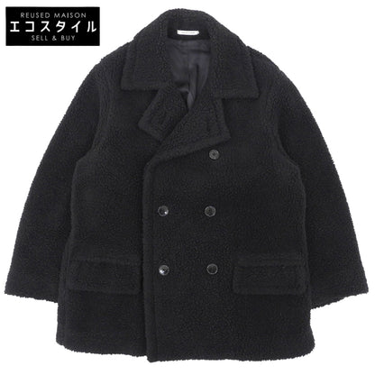 COUTURE D'ADAM クチュールドアダム ボア ダブルボタン コート レディース 黒 ブラック 36 コート