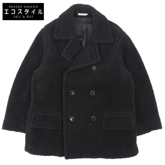 COUTURE D'ADAM クチュールドアダム ボア ダブルボタン コート レディース 黒 ブラック 36 コート
