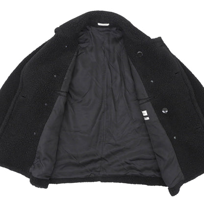 COUTURE D'ADAM クチュールドアダム ボア ダブルボタン コート レディース 黒 ブラック 36 コート