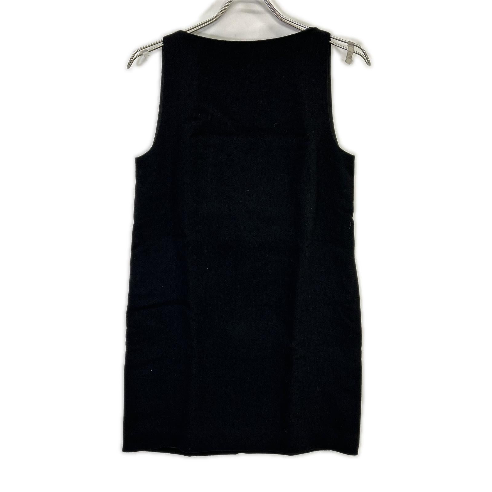 N゜21 ヌメロ ヴェントゥーノ 24AW ブラック フロントリボン ノースリーブ ワンピース トップス