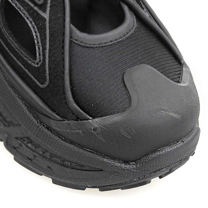 HOKAONEONE ホカオネオネ 美品 STINSON BREEZE カットアウトレザー ボリュームソール ラバートゥローカットスニーカー 黒 23cm 1174450 シューズ