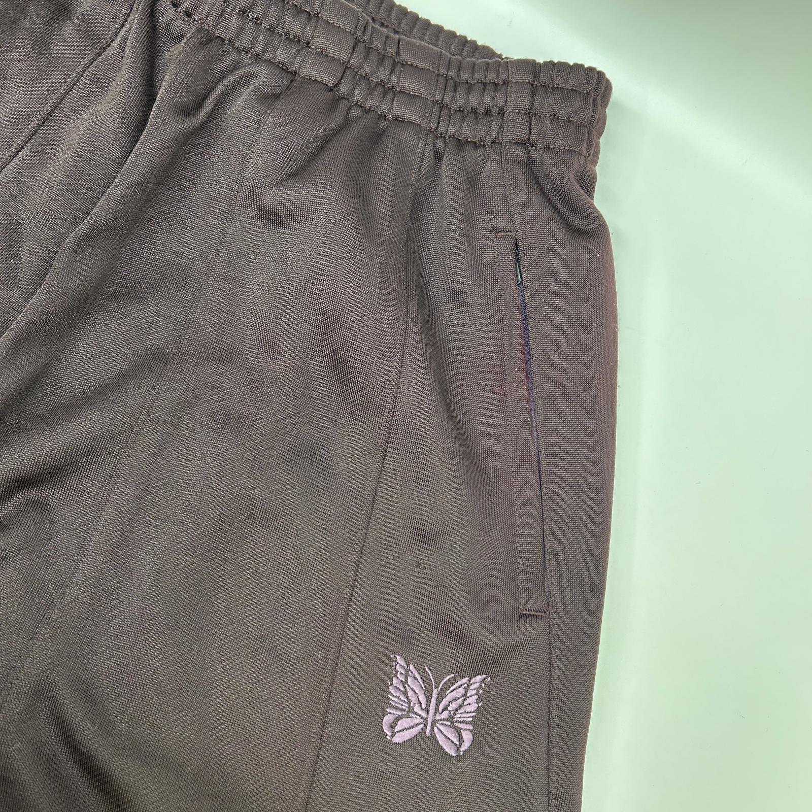 needles ニードルズ RW335 ダークパープル コットン混 ブライトジャージー パピヨン刺繍 H.D. Sweat Pant/ヒザデルパンツ ボトムス