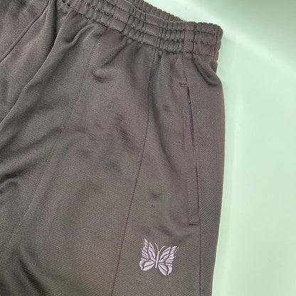 needles ニードルズ RW335 ダークパープル コットン混 ブライトジャージー パピヨン刺繍 H.D. Sweat Pant/ヒザデルパンツ ボトムス