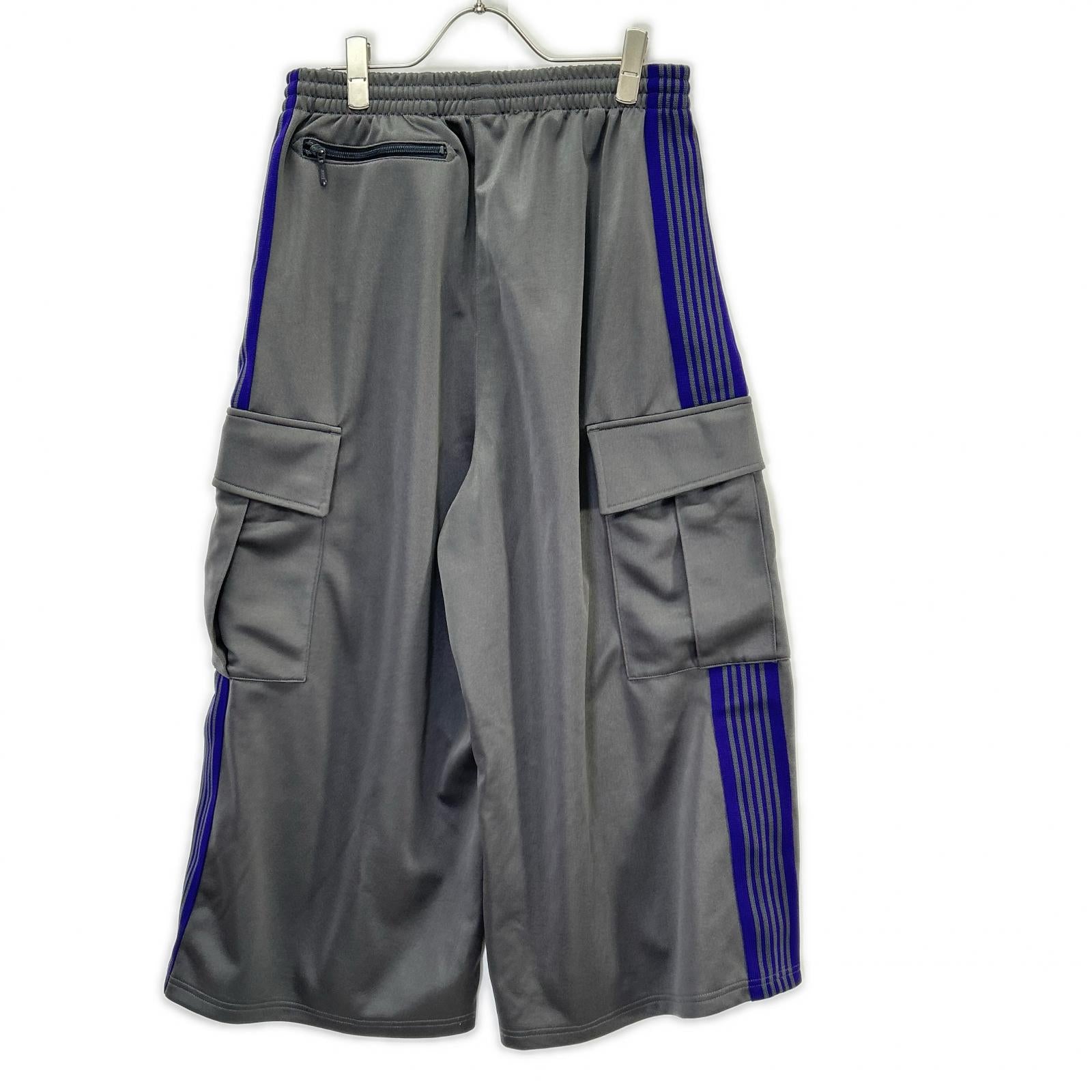needles ニードルズ LHP別注 25SS PU1631 グレー×パープル ポリエステル パピヨン刺繍 カーゴポケット H.D.TRACK PANT/ヒザデルトラックパンツ ボトムス