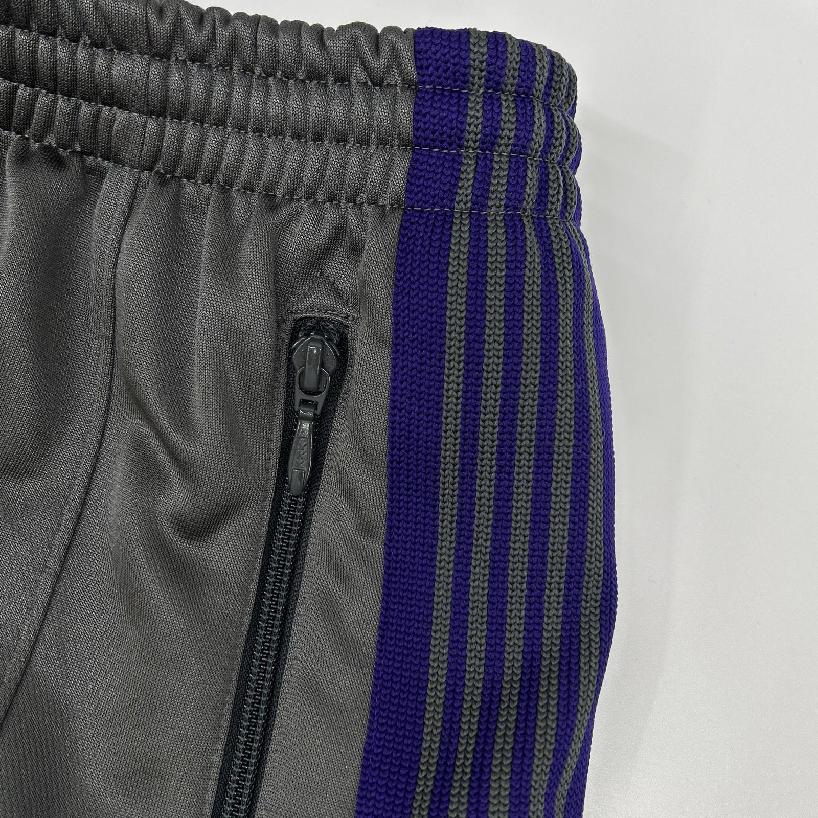 needles ニードルズ LHP別注 25SS PU1631 グレー×パープル ポリエステル パピヨン刺繍 カーゴポケット H.D.TRACK PANT/ヒザデルトラックパンツ ボトムス