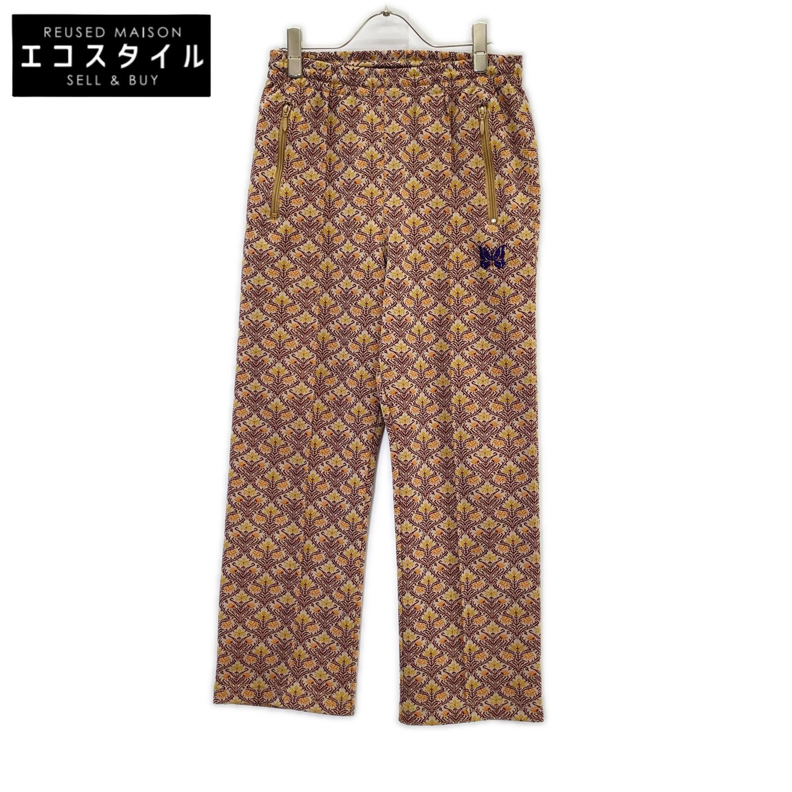 needles ニードルズ MR283 ベージュ ポリエステル パピヨン刺繍 アラベスクジャガード TRACK PANT - POLY JQ ボトムス