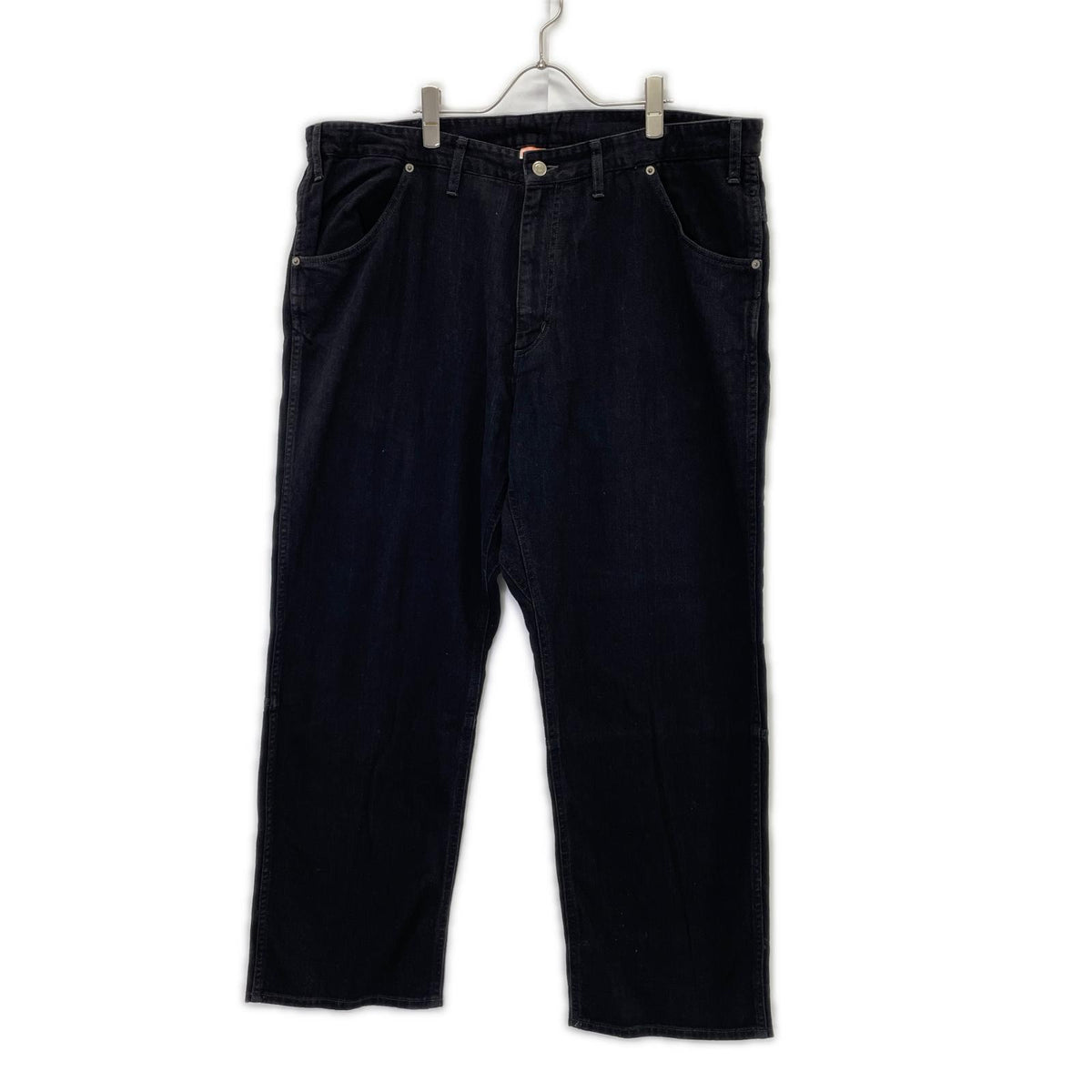 MAISON EUREKA 181 EASY BIGGY JEANS Black cotton zip-fly wide-silhouette straight denim pants bottoms