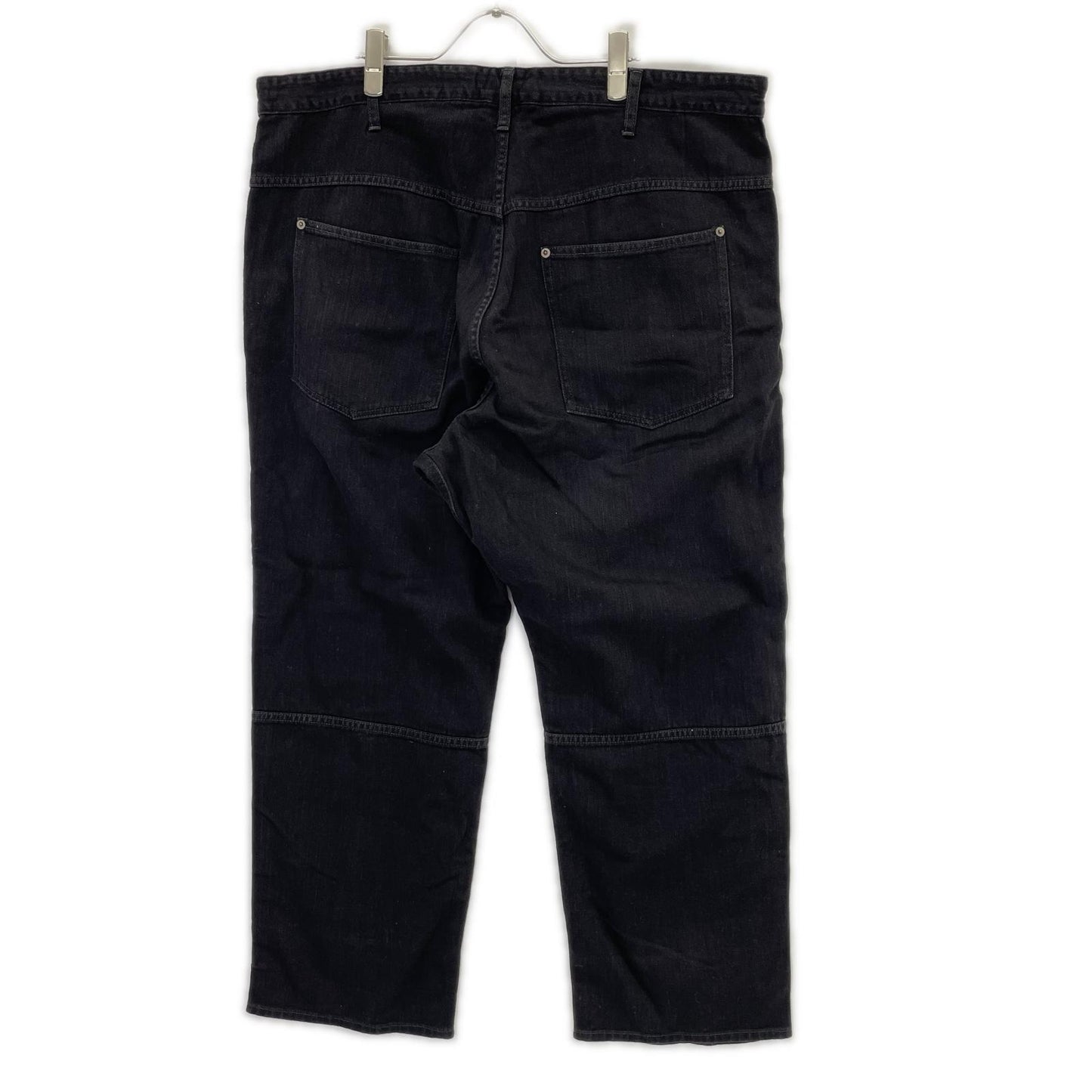 MAISON EUREKA メゾンエウレカ 181 EASY BIGGY JEANS ブラック コットン ジップフライ ワイドシルエットストレートデニムパンツ ボトムス