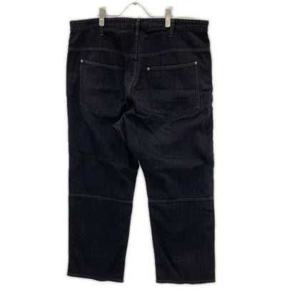 MAISON EUREKA メゾンエウレカ 181 EASY BIGGY JEANS ブラック コットン ジップフライ ワイドシルエットストレートデニムパンツ ボトムス