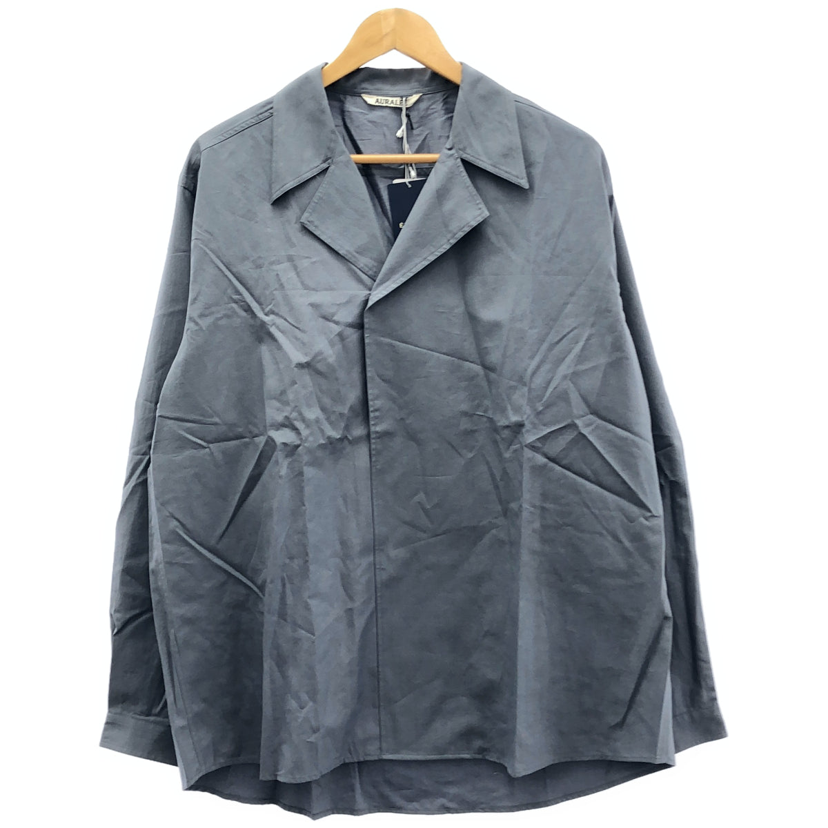 AURALEE オーラリー 22SS A22SS04TN ダークブルーグレー WASHED FINX TWILL P/O SHIRTS プルオーバーシャツ トップス