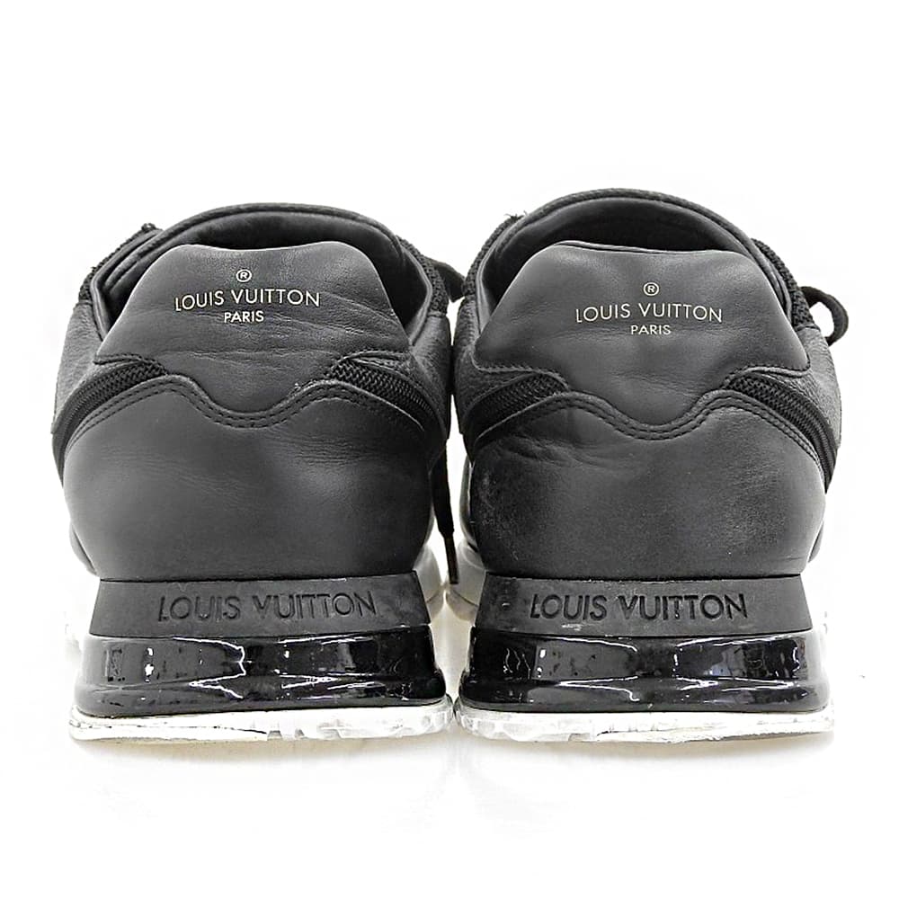 LOUIS VUITTON ルイヴィトン ランアウェイライン モノグラムエクリプス レザー×メッシュ ローカットスニーカー メンズ ブラック 9 21年製 シューズ