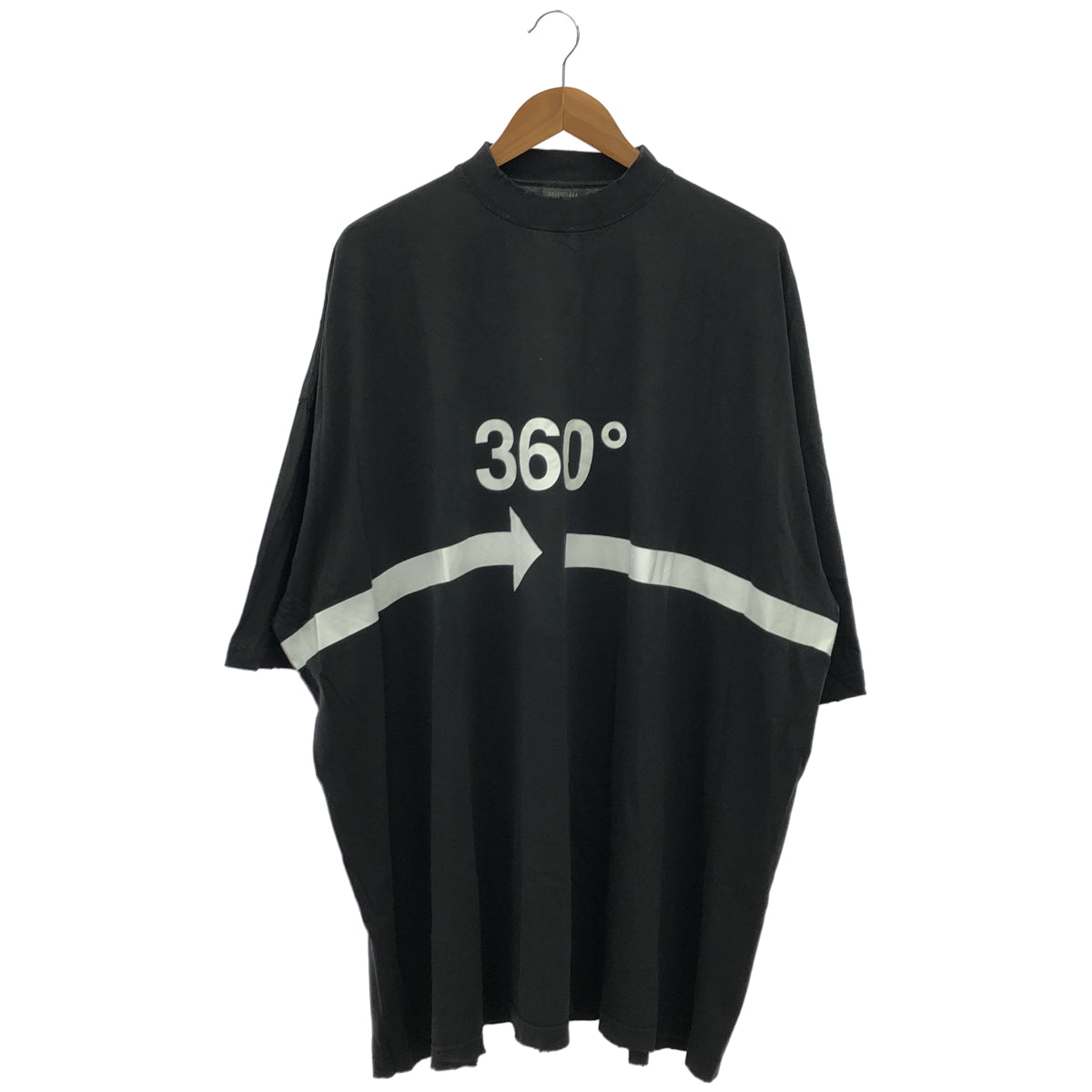 BALENCIAGA バレンシアガ 720501 ブラック 360 Tubular T-Shirt Oversized トップス
