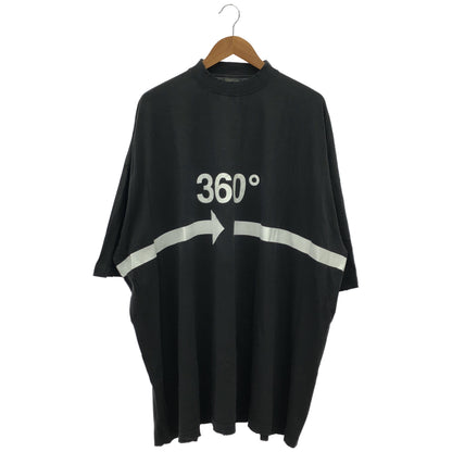 BALENCIAGA バレンシアガ 720501 ブラック 360 Tubular T-Shirt Oversized トップス