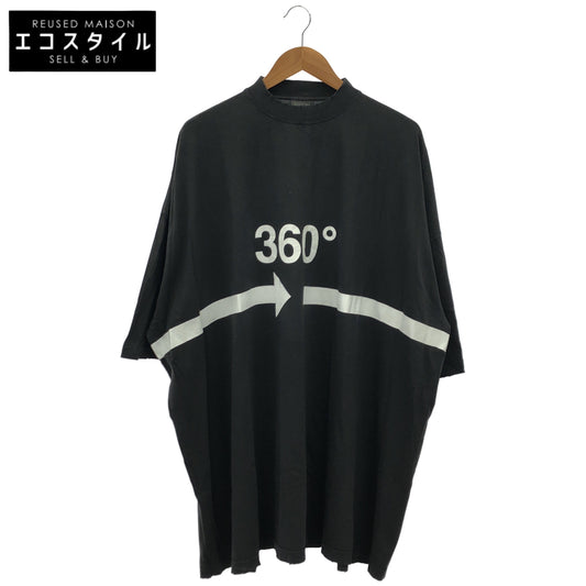 BALENCIAGA バレンシアガ 720501 ブラック 360 Tubular T-Shirt Oversized トップス