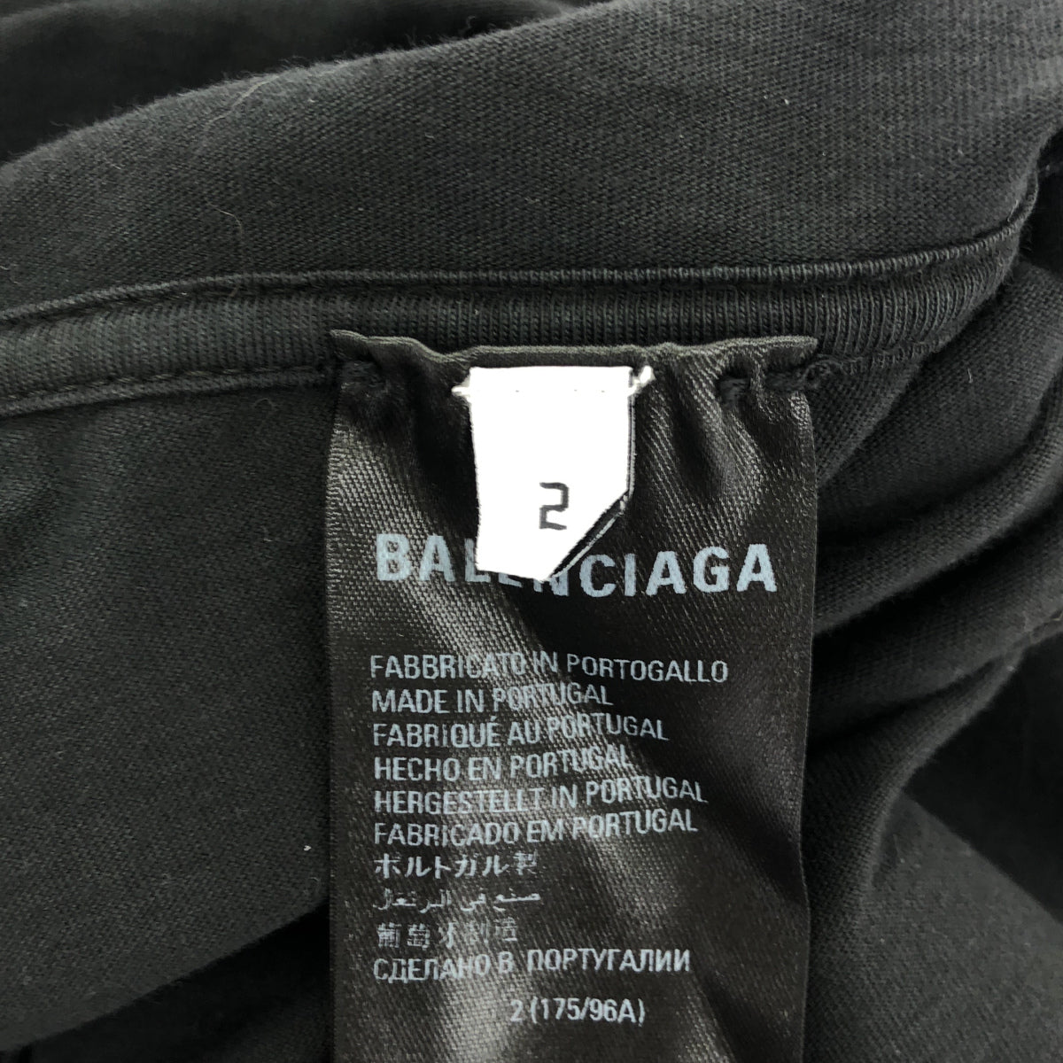 BALENCIAGA バレンシアガ 720501 ブラック 360 Tubular T-Shirt Oversized トップス
