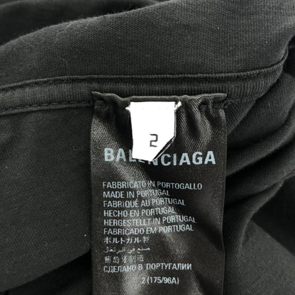 BALENCIAGA バレンシアガ 720501 ブラック 360 Tubular T-Shirt Oversized トップス