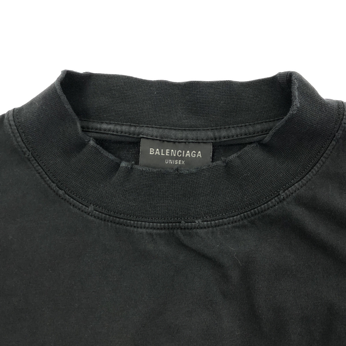 BALENCIAGA バレンシアガ 720501 ブラック 360 Tubular T-Shirt Oversized トップス