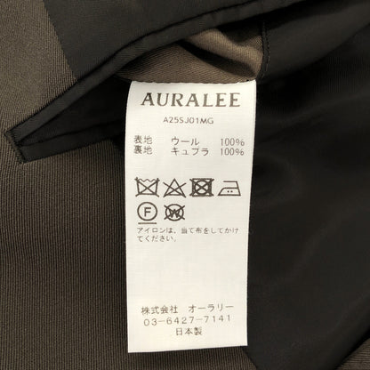 AURALEE オーラリー 25SS A25SJ01MG ダークブラウン LIGHT WOOL MAX GABARDINE JACKET シングルジャケット トップス