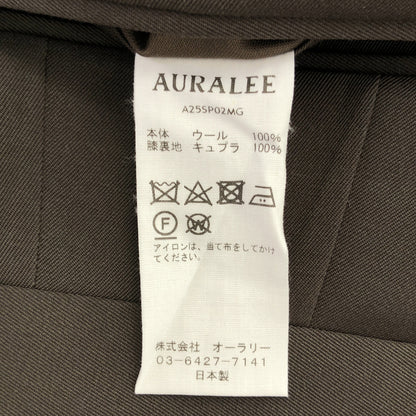 AURALEE オーラリー 25SS A25SP02MG ダークブラウン LIGHT WOOL MAX GABARDINE SLACKS スラックスパンツ ボトムス