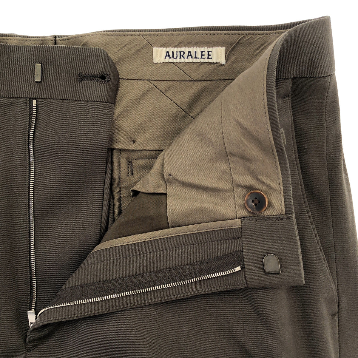 AURALEE オーラリー 25SS A25SP02MG ダークブラウン LIGHT WOOL MAX GABARDINE SLACKS スラックスパンツ ボトムス