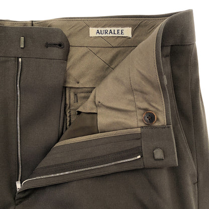 AURALEE オーラリー 25SS A25SP02MG ダークブラウン LIGHT WOOL MAX GABARDINE SLACKS スラックスパンツ ボトムス