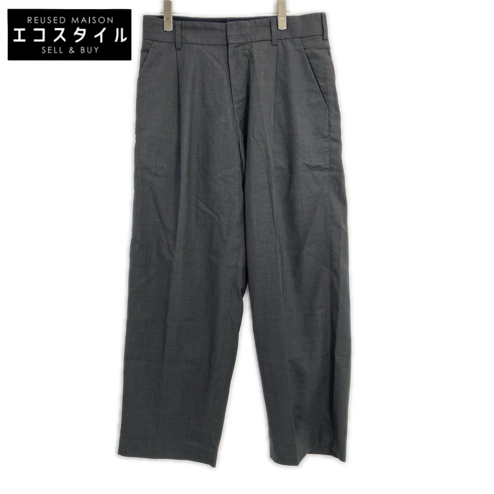 kolor カラー 23SS 23SCM-P13109 チャコールグレー トロピカルウール WOOL WIDE PANT ワイドパンツ ボトムス