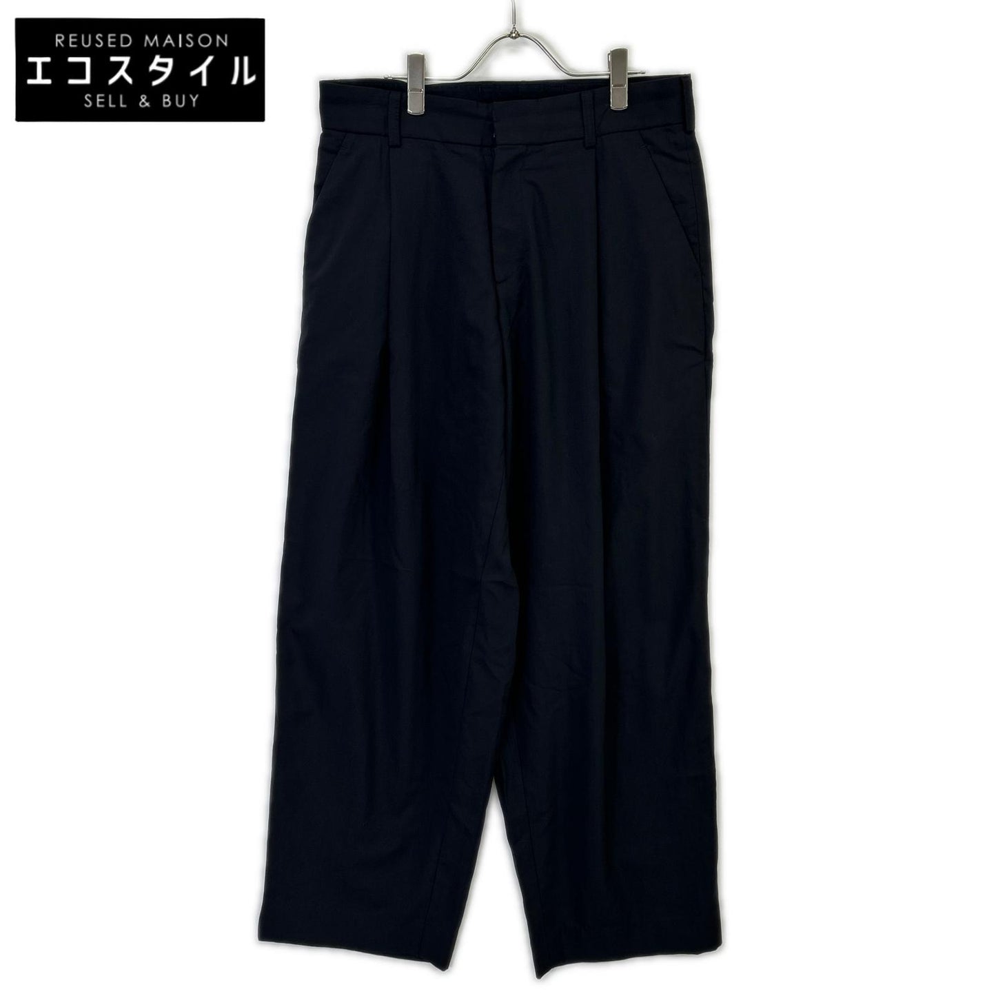 kolor カラー 23SS 23SCM-P13109 ネイビー トロピカルウール WOOL WIDE PANT ワイドパンツ ボトムス