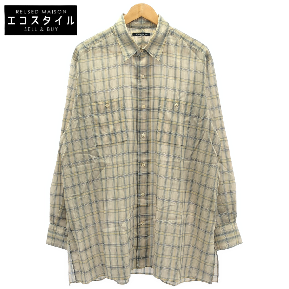 MAATEE&SONS マーティーアンドサンズ 25SS ベージュ H WOOL WORK SHIRTS ロングスリーブワークシャツ トップス