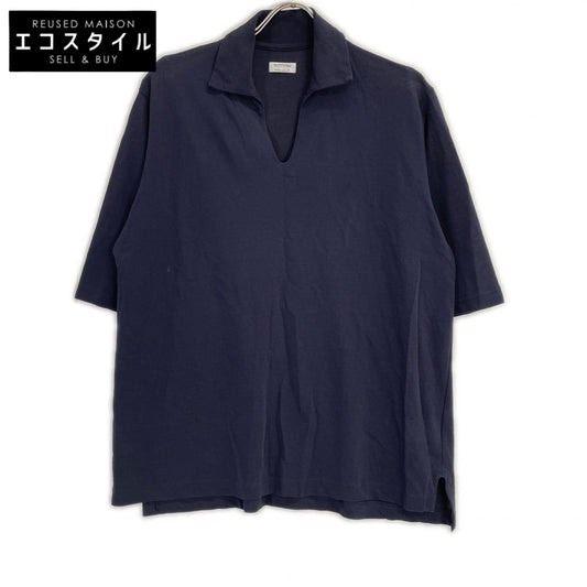 MAATEE&SONS マーティーアンドサンズ 26SS ネイビー S/S SKIPPER COTTON CRAPE ショートスリーブスキッパーカットソー トップス