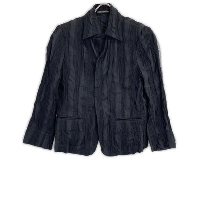 yohjiyamamoto ヨウジヤマモト FB-J02-023 ブラック レース フロントスナップボタン シャツジャケット トップス